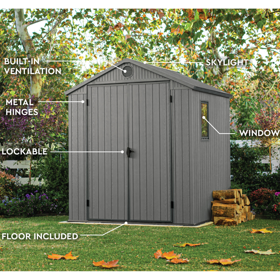 Darwin 6x6ft Deluxe Outdoor Garden Shed 