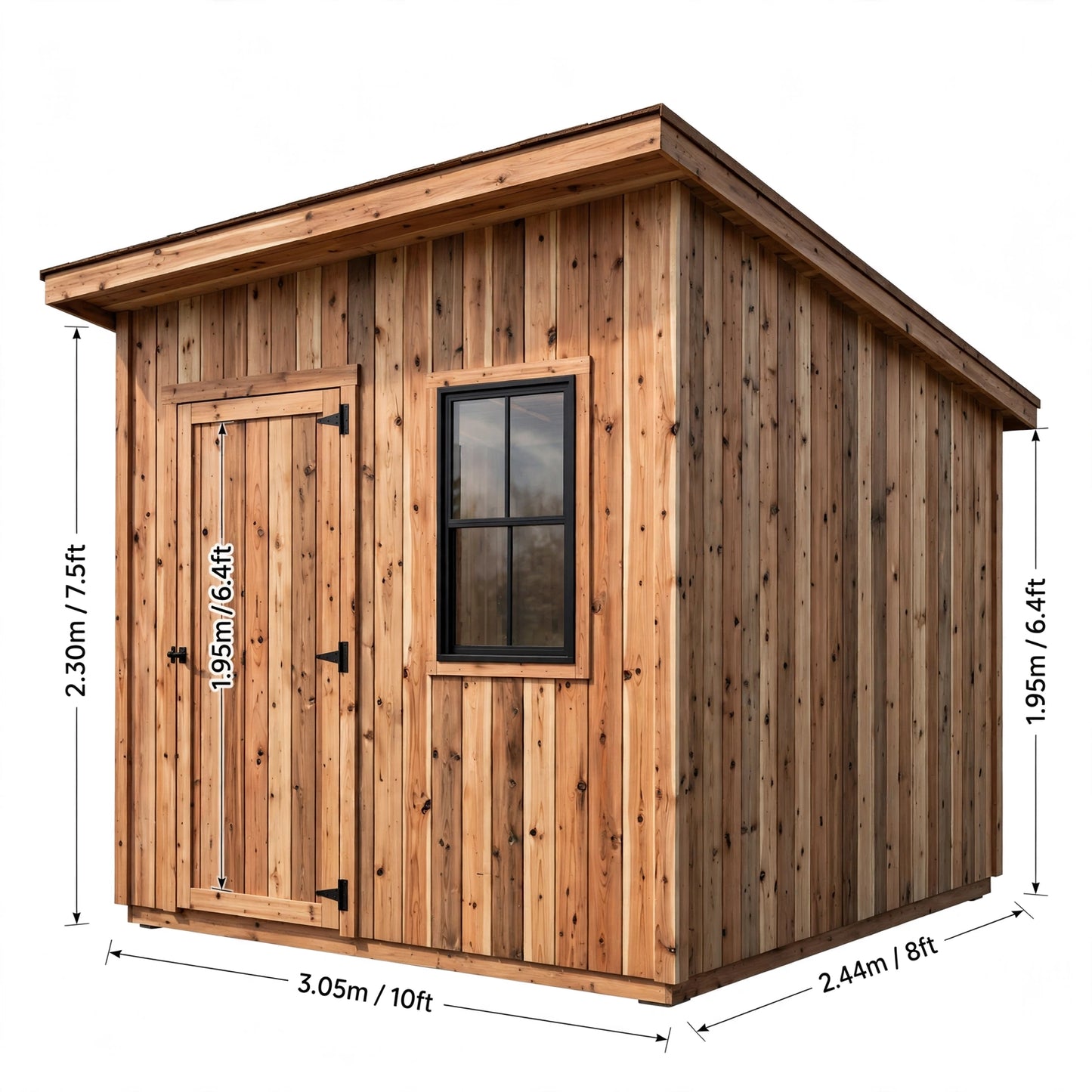 Rocanova NaturCedar 10x8 Pent Garden Shed